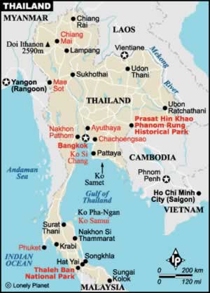 Карта Таиланд. Горящие Туры в Таиланд из Москвы и регионов от Илиан тур.